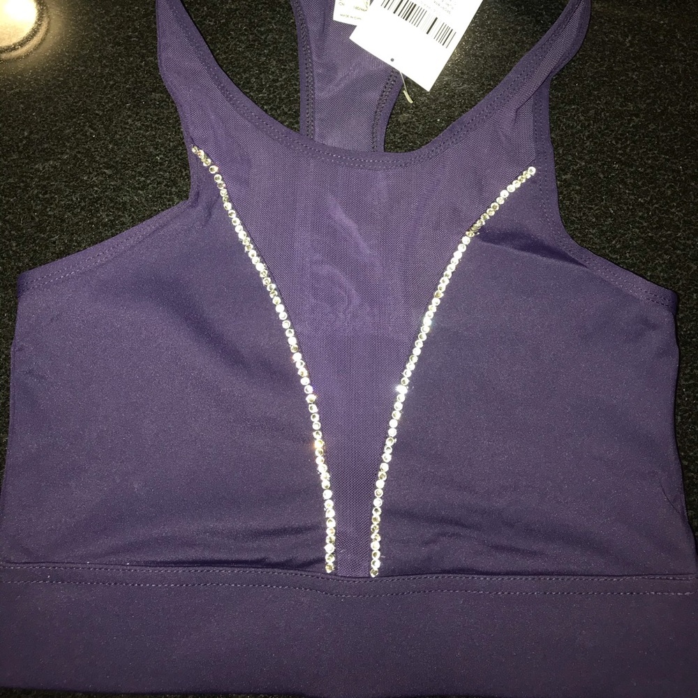 Pro dance/cheer audition top w/Swarovski Crystals